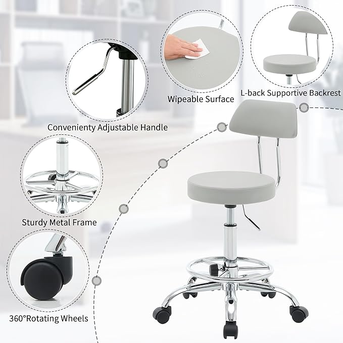 Drafting Stool Space Saving Tattoo Chair - Image 4