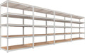 HOMEDANT White 5 Tier Laminated Boltless Heavy Duty Garage Storage Adjustable by TheBestOrganizingSolution