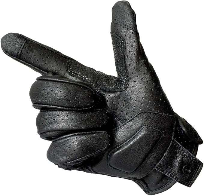 Updated Men’s Leather Motorcycle Gloves - Image 5