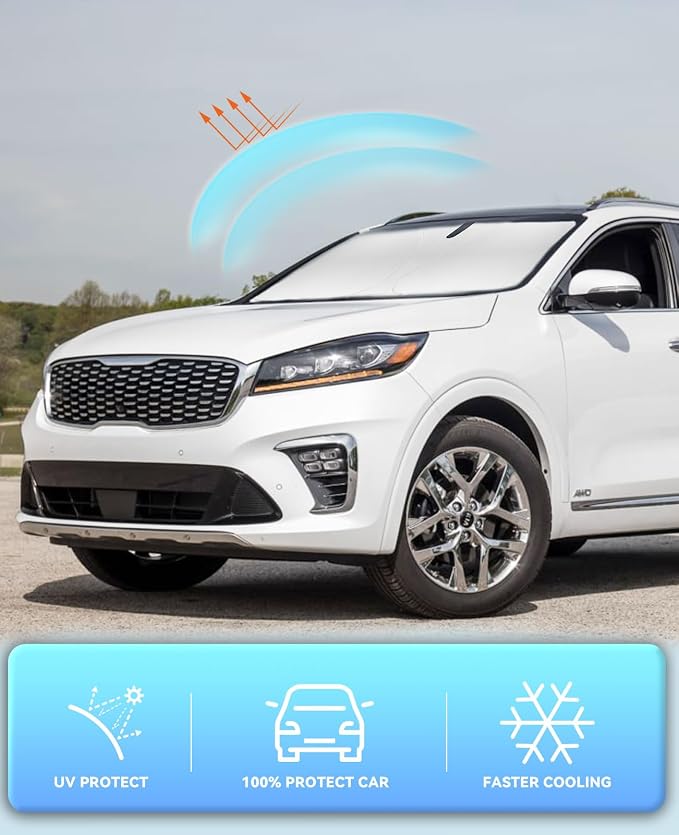 Sun Shade for Sorento Windshield Sunshades for 2016-2019-2020 Kia Sorento SUV - Image 4
