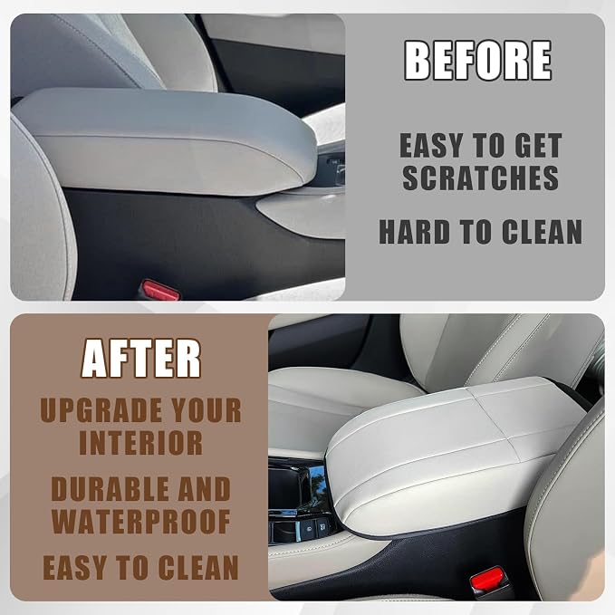 Muslogy for Accord 2023-2025 Center Console Cover Armrest Pad Vegan Leather - Image 3