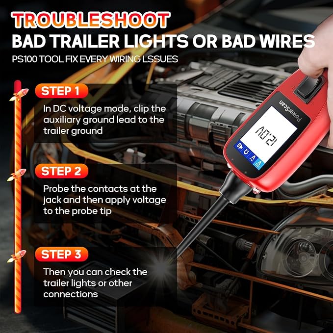 Autel PowerScan PS100 Automotive Circuit Tester, Power Circuit Probe Scan Tool - Image 5