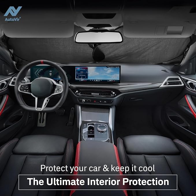 Foldable Windshield Sun Shade for Car – 240T Reflective UV and Heat Shield - Image 2