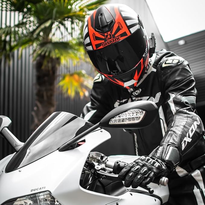 Harssidanzar Leather Motorcycle Gloves - Image 2