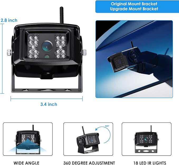 1080P FHD Digital Wireless Backup Camera System Kit - Image 6