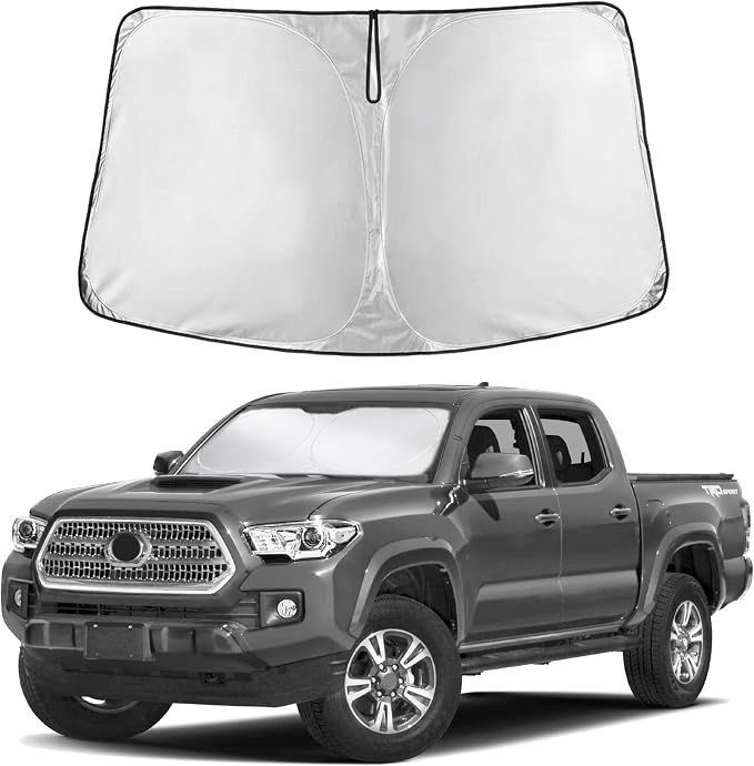 Econour Windshield Sun Shade for Toyota Tacoma 2016-2025 2026 Accessories 2Dr by EcoNour