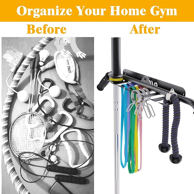 VAIIO Single Olympic Barbell Hanger, Garage Gym Bar Wall Rack, Vertical Barbell - Image 3