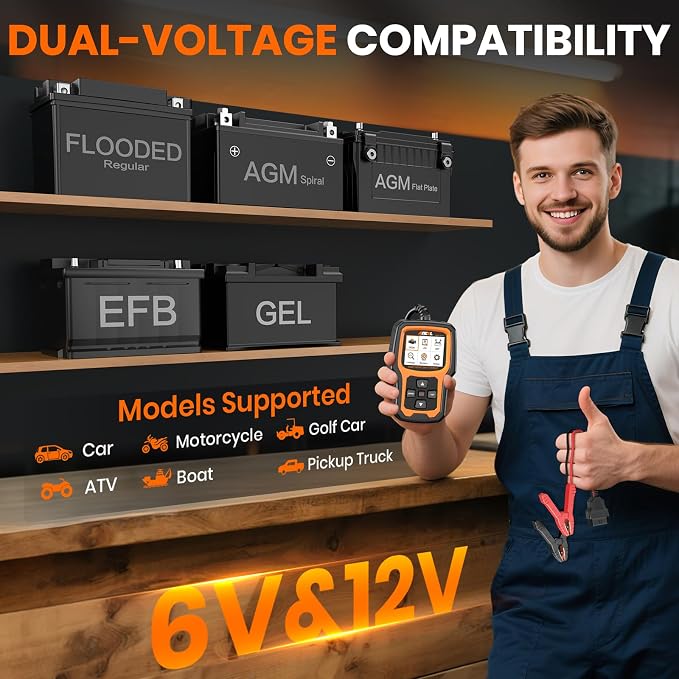 ANCEL AD410 PRO OBD2 Scanner and Battery Tester, 2-in-1 Car Diagnostic Tool - Image 6