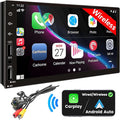 Double Din Car Stereo with Wireless Apple CarPlay & Android Auto, 7inch by Leadfan