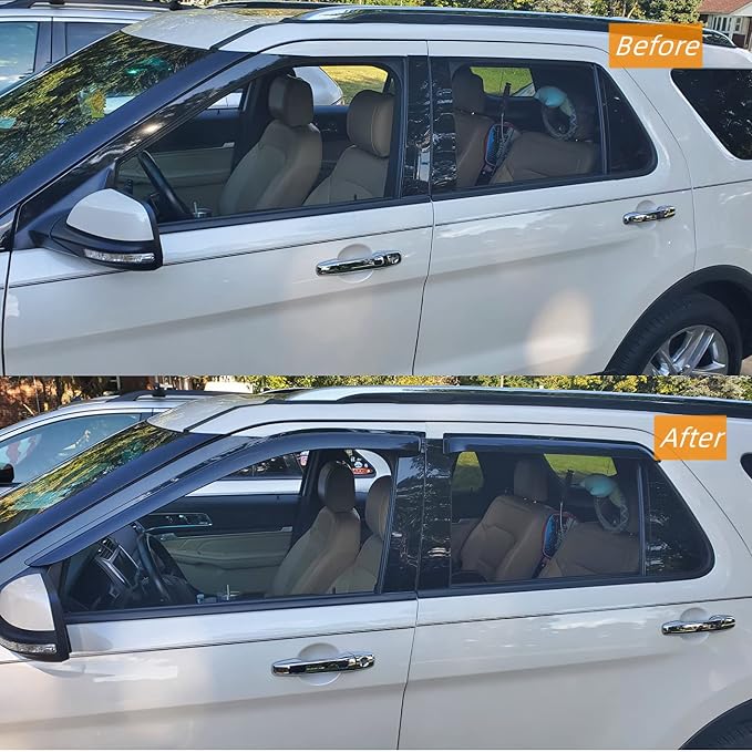 Sunproof Rainproof Side Window Visor Wind Deflector - Image 3