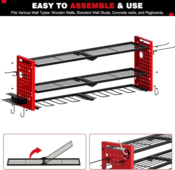 Power Tool Organizer Wall Mount, Cordless Drill Hanger Storage Rack 8 Drill - Image 7