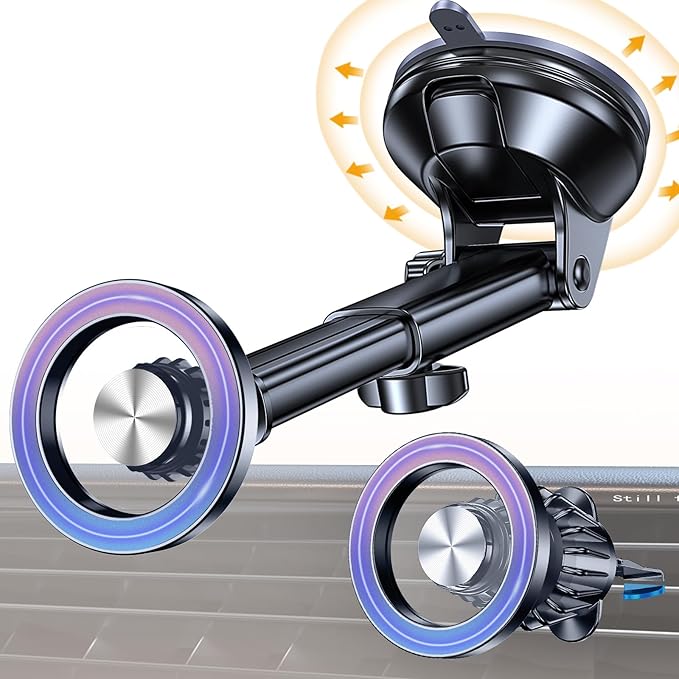 Coolpow for MagSafe Car Mount【Windshield+Vent+Dash】Magnetic Phone Holder for by Coolpow