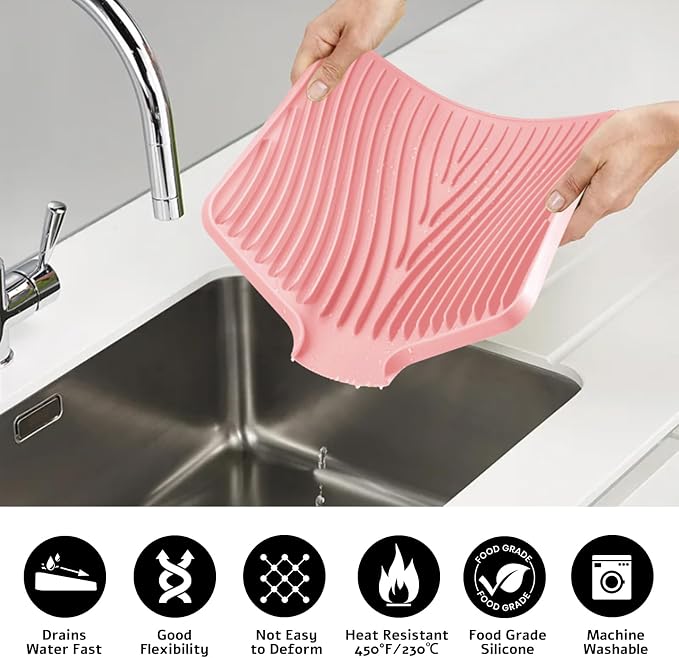 Silicone Dish Drying Mat, Stone Drying Mat - Image 4