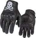 Goatskin Leather Motorcycle Motorbike Powersports Racing Gloves Reflective by Keebik