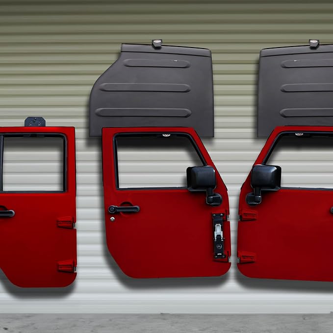 EZ4x4 Garage Wall Freedom Panel & Wrangler Door Storage Hangers Combo Kit - Image 2
