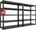 REIBII 48" W Garage Shelving 2500LBS Storage Shelves Adjustable Metal Shelving by REIBII