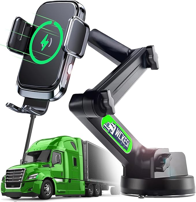 Truck Phone Holder Mount Wireless Charger Heavy Duty by WCKESI