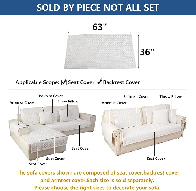 Eismodra Couch Cover, Sectional Couch Covers, Sofa Covers - Image 5
