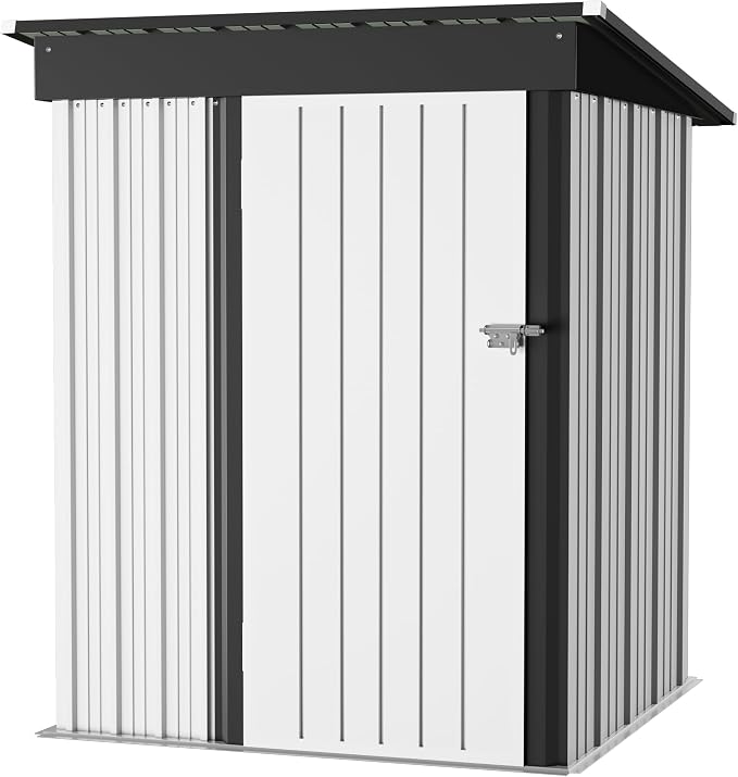 JUMMICO Metal Outdoor Storage Shed 5 x 3 FT Metal Shed by JUMMICO