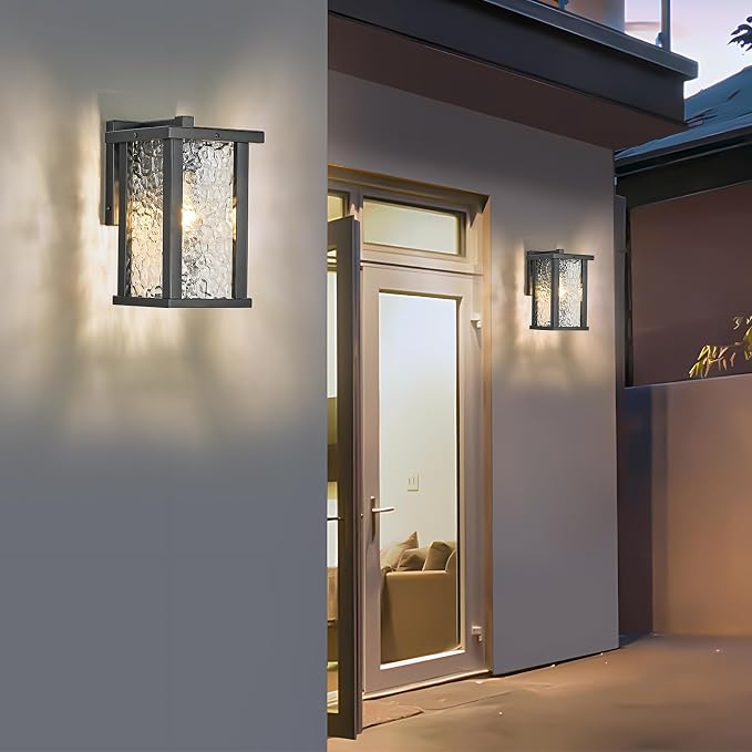 Outdoor Wall Sconce E26 Base Metal Frame - Image 5