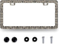 Snake Skin Print License Plate Frame Brown Animal Texture License Plate Holder by MUAWUOIK