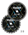 5-1/2-Inch 24&40-Tooth Circular Saw Blade by UXACETOOLS