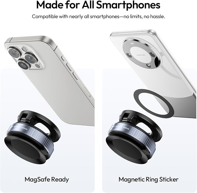 ULANZI SK-25 Car Phone Holder for Magsafe, Vacuum Suction Cup Magnetic Phone - Image 7