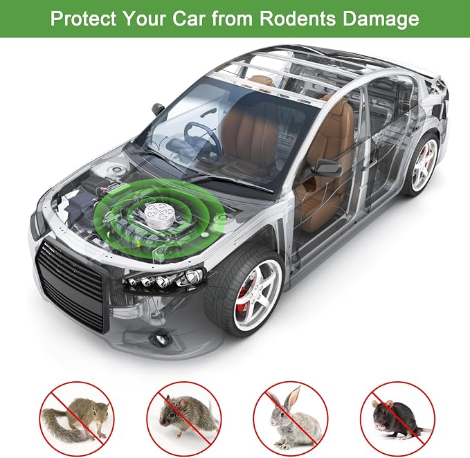 4 Pack Mouse Repellent for Car Engines, Peppermint Oil to Repel Mice and Rats - Image 2