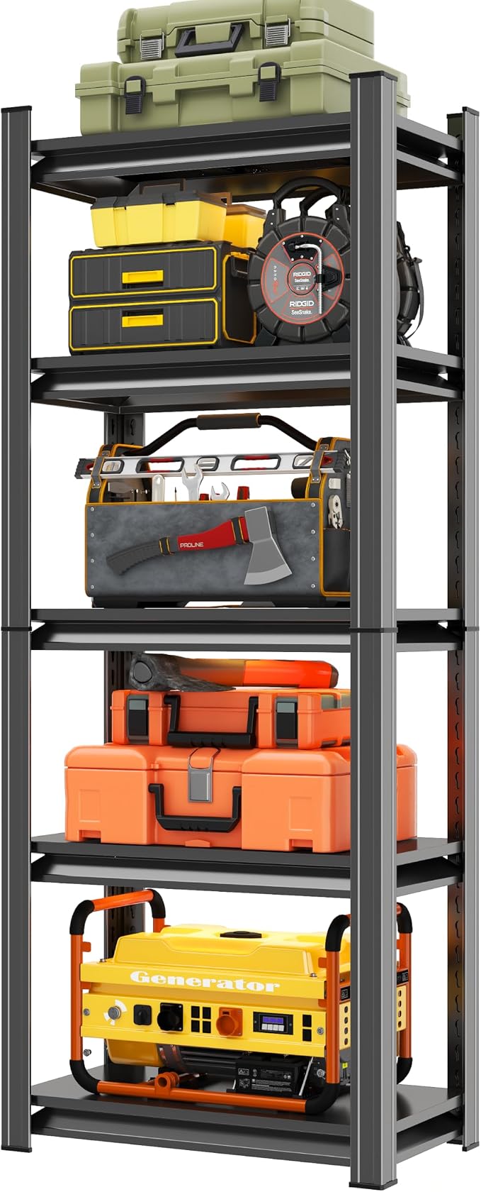 Metal Garage Shelving Unit, Heavy Duty 5-Tier Adjustable Storage Rack, Steel by Notmise