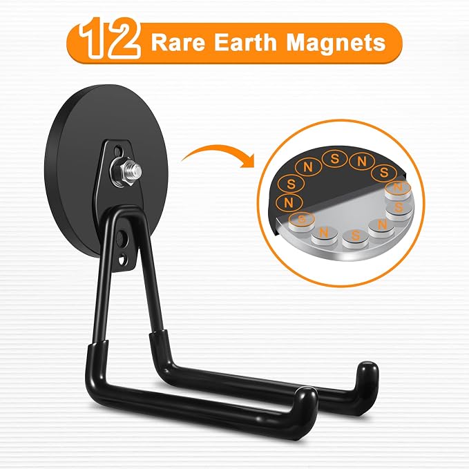 ENUODA Strong Magnetic Hooks Heavy Duty Large Magnet Hooks Heavy Duty Garage - Image 3
