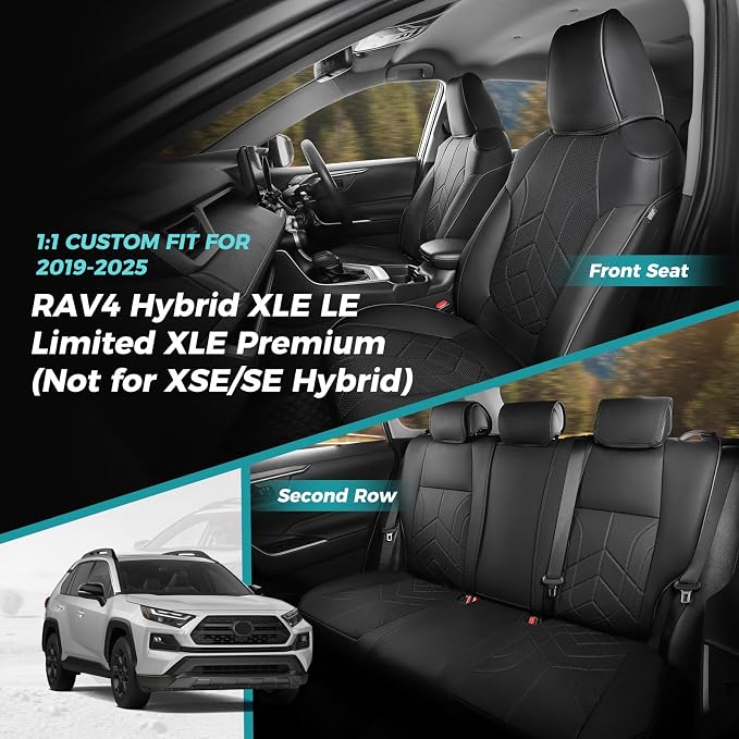 for Toyota RAV4 Seat Covers 2019 2020 2021 2022 2023 2024 2025 RAV 4 Prime & - Image 7