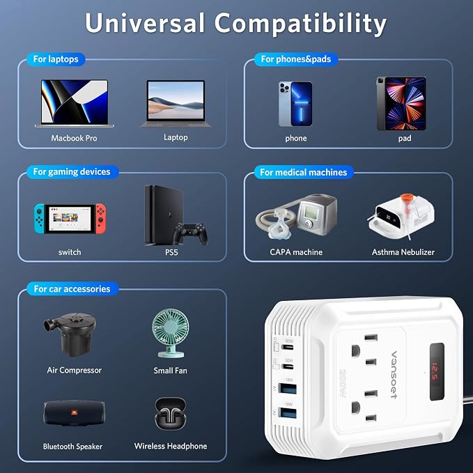 200W Car Power Inverter DC 12V to 110V AC Inverter - Image 8