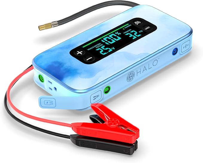 HALO Bolt Ultimate 3 Portable Car Battery Jump Starter | 130 PSI Air Compressor by Halo
