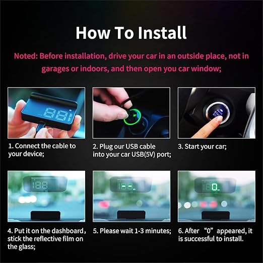 Heads up Display for Cars, Car HUD, Head up Display for Car, Digital GPS HUD - Image 4