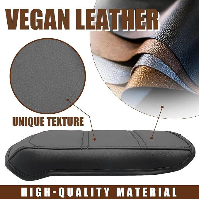 Muslogy for Acadia 2017-2023 Center Console Pad Armrest Cover Vegan Leather - Image 4