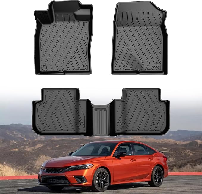 Floor Mats for Honda Civic 2022-2025 | for Acura Integra 2023-2025, All Weather by TTXLIGHTING%C2%AE