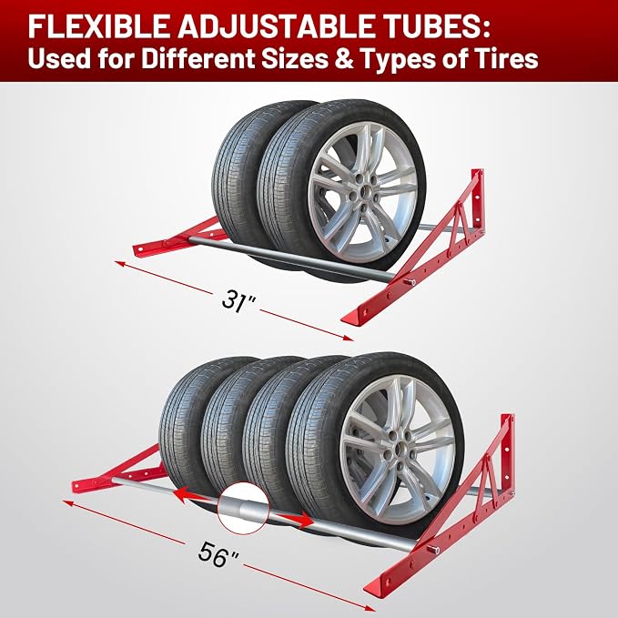 ROBLOCK Adjustable Tire Rack Wall Mount - Image 3