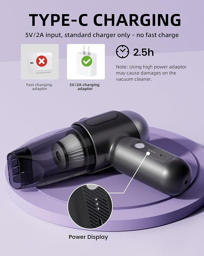 2025 Upgraded Mini Car Vacuum - Image 6
