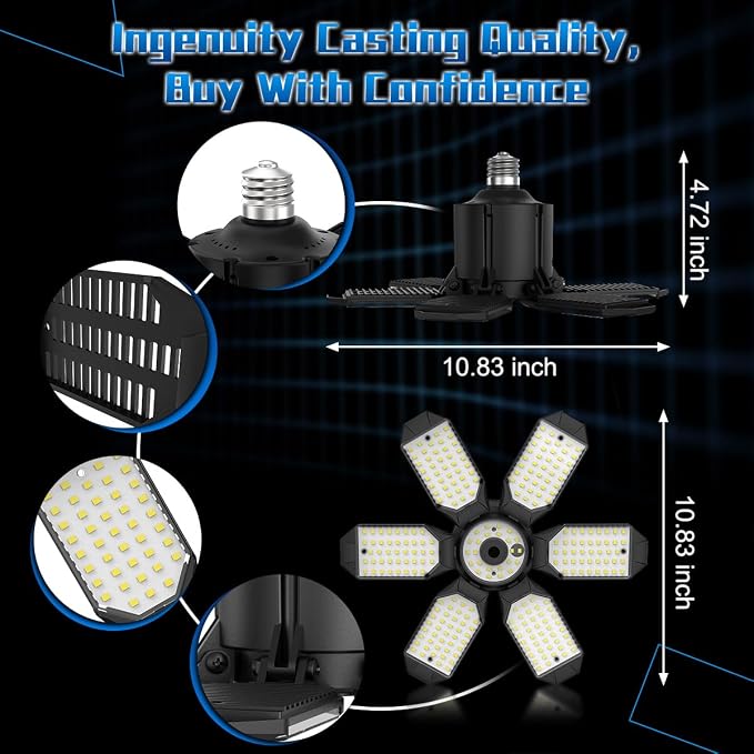 Garage Light - Super Brighter 15000LM Garage Light Bulb 150 Watt Equivalent - Image 6