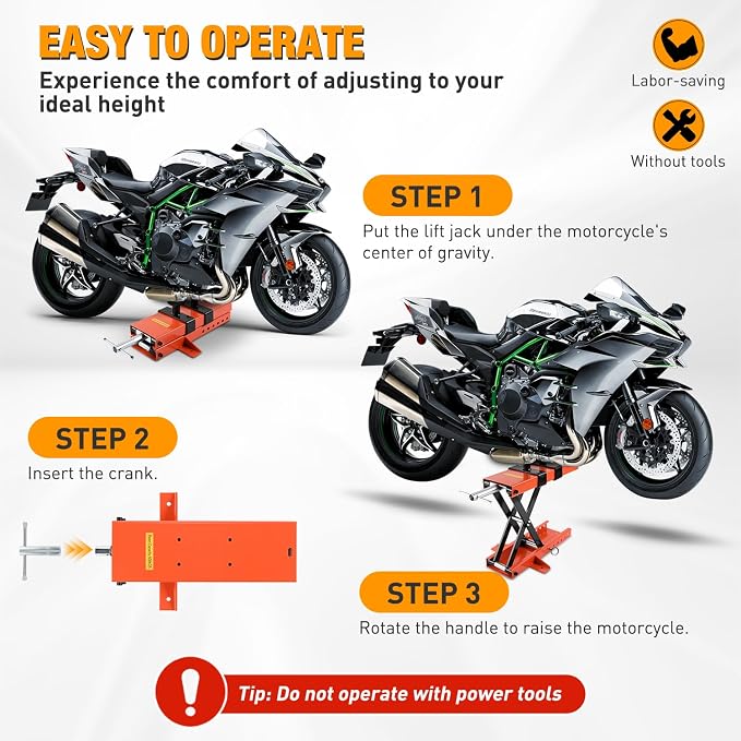Nilight Motorcycle Lift 1100 LBS ATV Scissor Jacks - Image 5