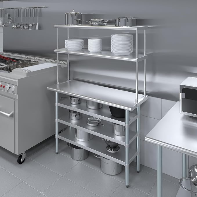 Amgood 18" x 48" Stainless Steel Work Table - Image 4