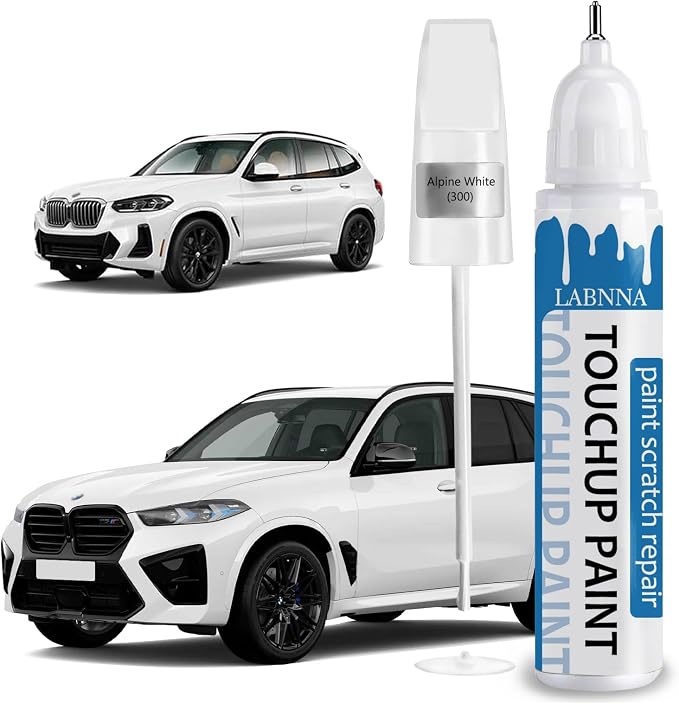 Alpine White Touch Up Paint for BMW-Exact Match 2 in 1 touchup Paint Pen for by LABNNA