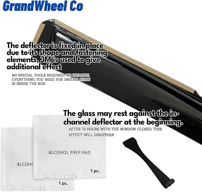 Window Deflectors Smoke Tinted in-Channel Side Window Vent Visor Deflectors - Image 4