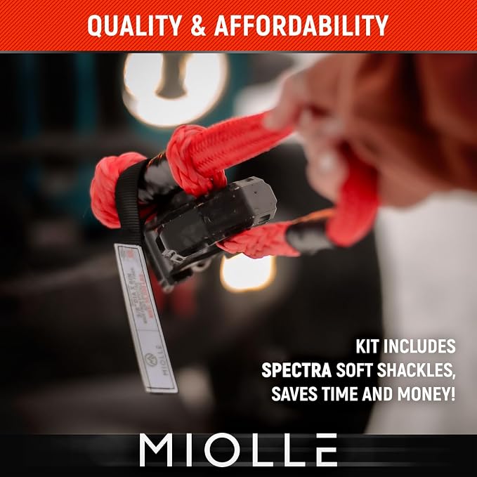 MiolleGear Kinetic Recovery Rope kit Heavy Duty Tow Rope - Image 3