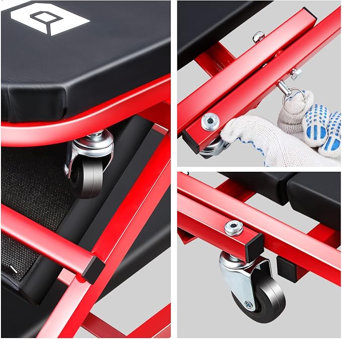 ‎DNA MOTORING TOOLS-00186 40 Inches 2 IN 1 Rolling Folding Car Creeper/Seat - Image 6