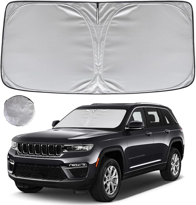 KAYZT Windshield Sun Shade for 2022-2025 Jeep Grand Cherokee Foldable Sunshade by KAYZT