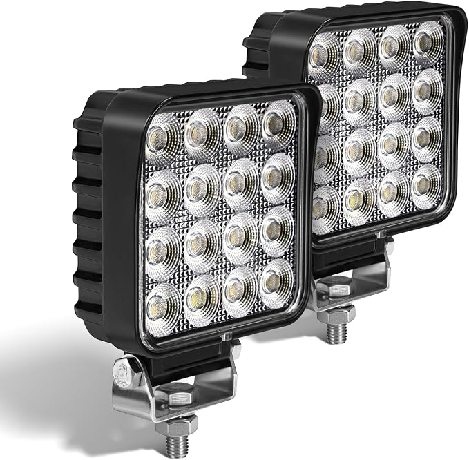 4.3" 12V LED Flood Lights 46W, 24 Volt Work Lights by VEGITOR