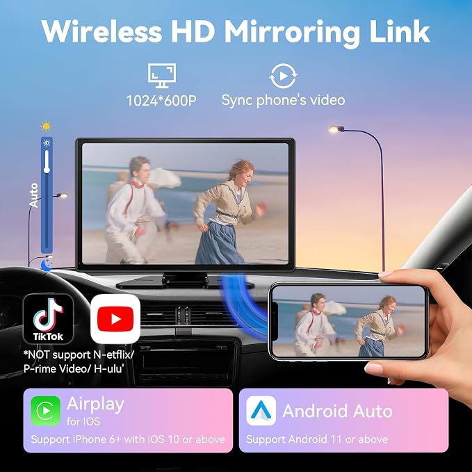 Wireless Carplay Screen for Car, A-pple Carplay Screen for Car - Image 5