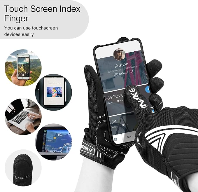 INBIKE Breathable Mesh Motorcycle Gloves Touchscreen - Image 4