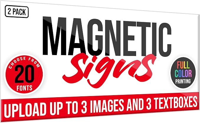 2 Pack, Personalized Magnetic Signs - Image 4